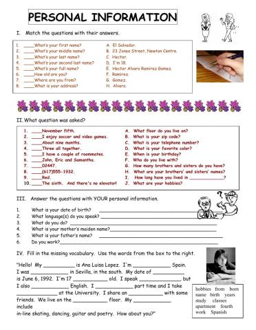 Personal information