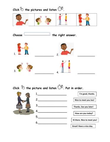 Greetings and Farewells