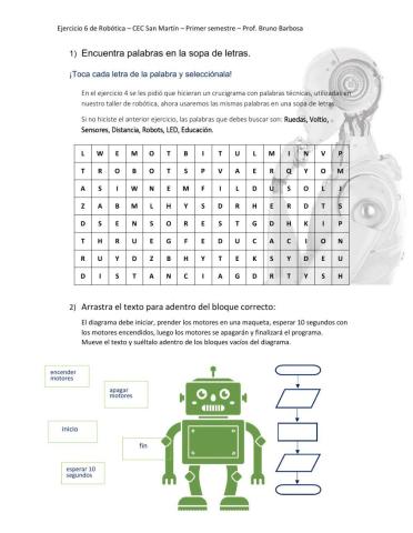 Sopa de letras y Diagrama
