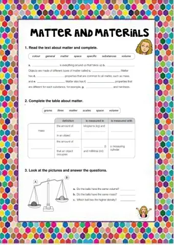 Matter and materials Y4