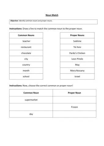Common and proper nouns