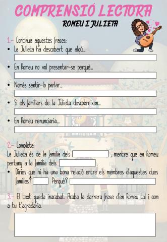 Comprensió lectora: Romeu i Julieta