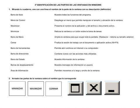 Partes de la ventana