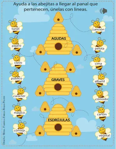 Palabras agudas, graves y esdrújulas