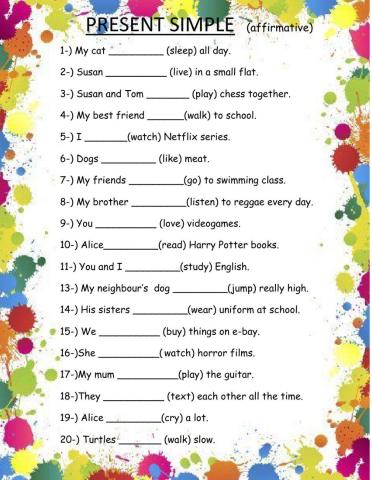 Present simple affirmative