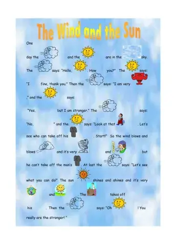 The wind and the sun - Aesop's fable