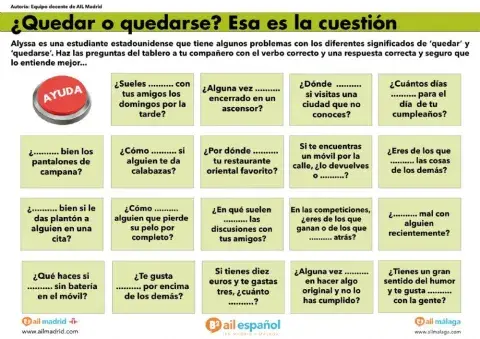 Los usos del verbo QUEDAR(SE)