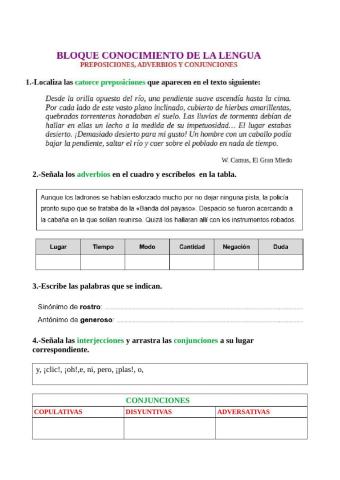 Repaso adverbios, preposiciones y conjunciones