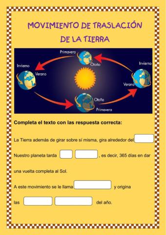 Movimiento de traslación de la Tierra