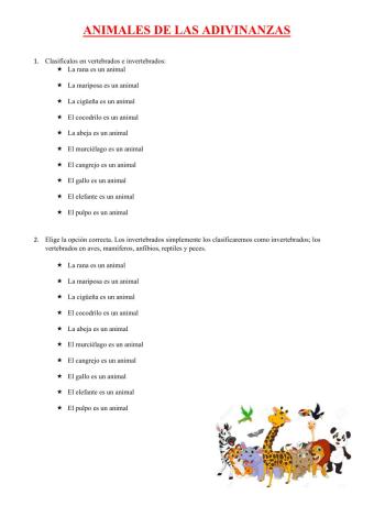 Clasificación de animales