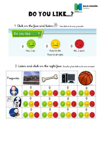 Do you like...? (listening)