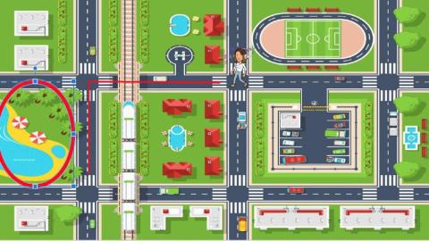 Directions go to the beach