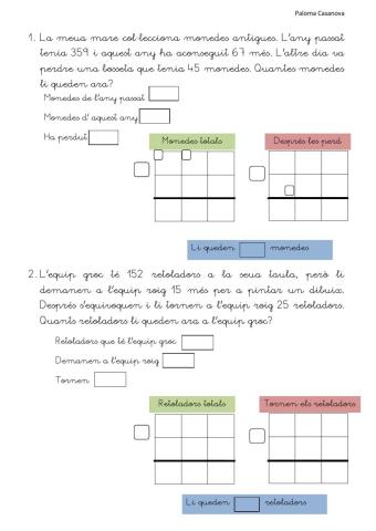 Problemes dues operacions