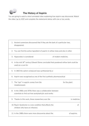 Listening: The history of aspirin