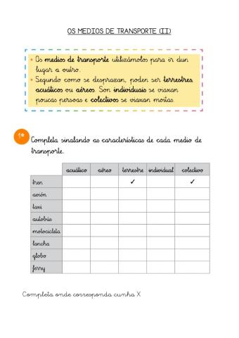 Os medios de transporte (II)