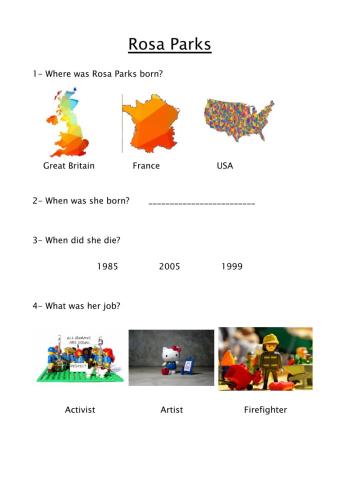 Cuestionario Rosa Parks