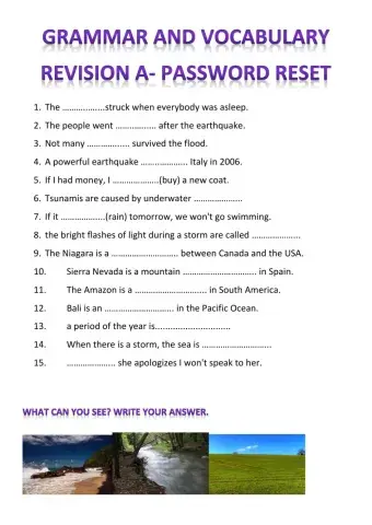 Geography features and grammar revision