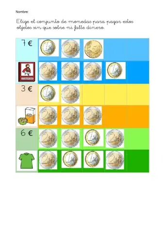Compra con monedas de euro