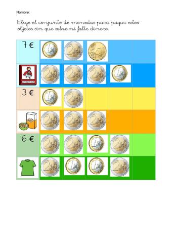 Compra con monedas de euro