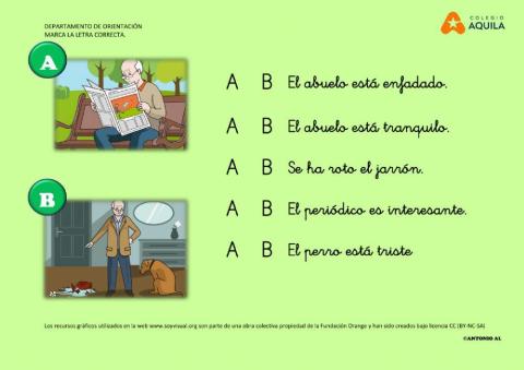 Marca la letra correcta