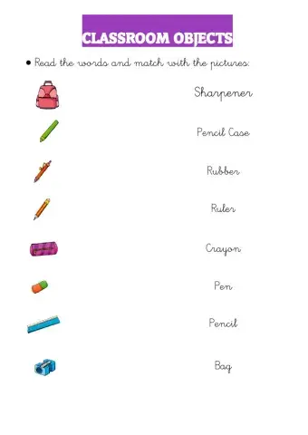Classroom objects
