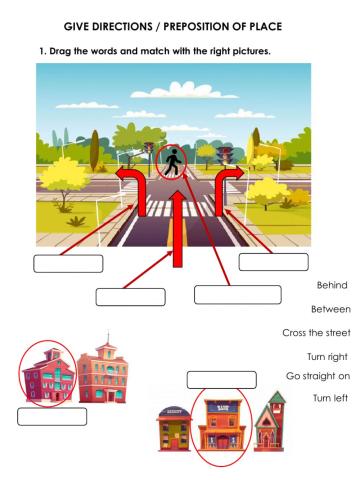 Directions and prepositions of place