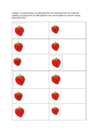 Φράουλες αριθμοί 1-6