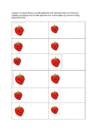 Φράουλες αριθμοί 1-6
