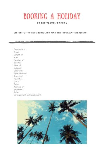 Booking a holiday
