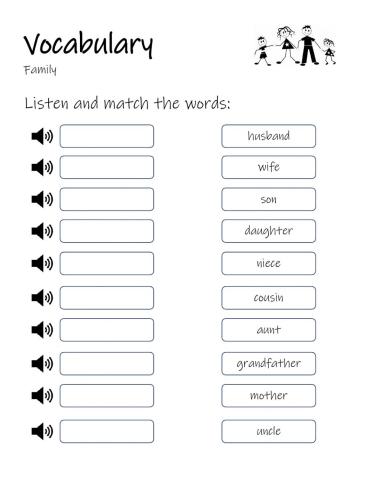 Vocabulary listening - Family members