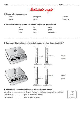 La Matèriai els materials