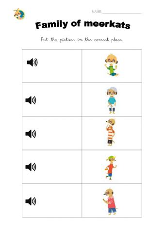 A family of meerkats