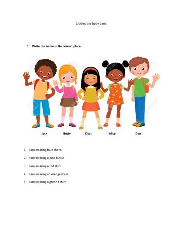 Clothes and Body parts