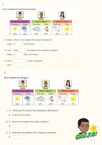 THE WEATHER - Today and Yesterday