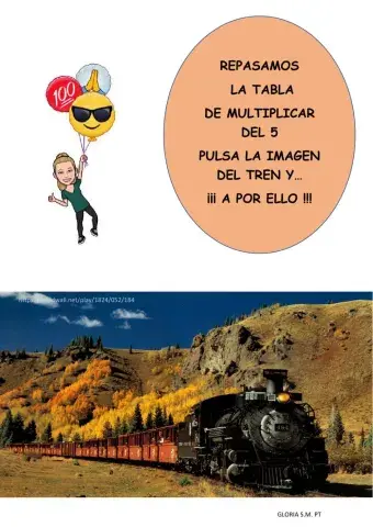 Tabla de multiplicar del 5