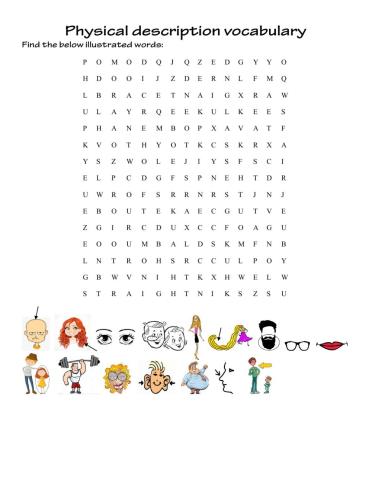 Vocabulary wordsearch