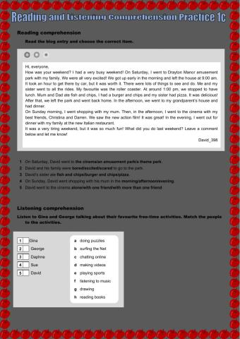Reading and Listening Comprehension Practice 1c