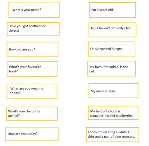 Match questions and answers