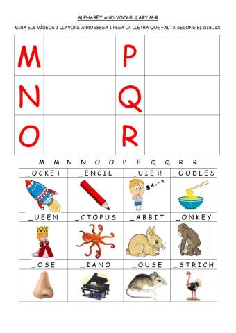 Alphabet m-r