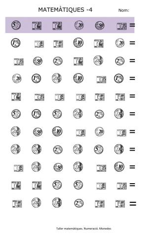 Contar euros y céntimos