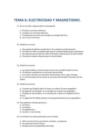 La electricidad y el magnetismo