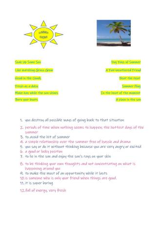 12 English Idioms with their meaning