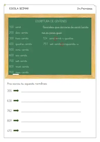 Escriptura de centenes