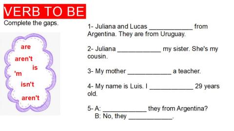 Verb To Be Revision 1