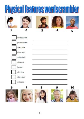 Physical descriptions wordscrambler tiger macmillan