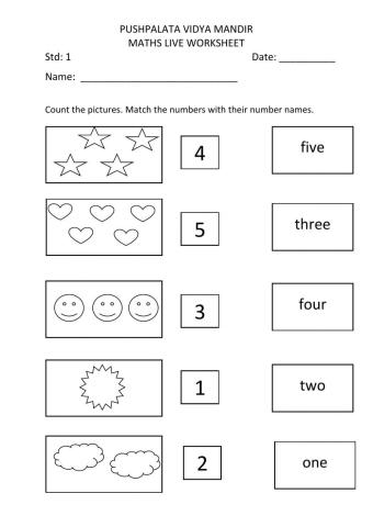 Match number and number name
