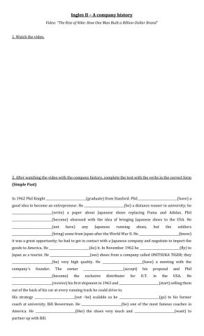 The rise of Nike - video activity