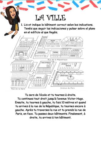 La ville: compréhension écrite