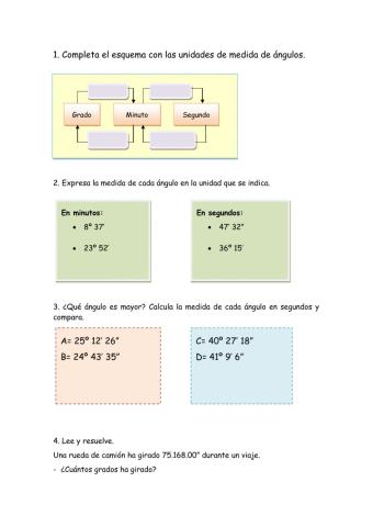 Unidades de medida de ángulos