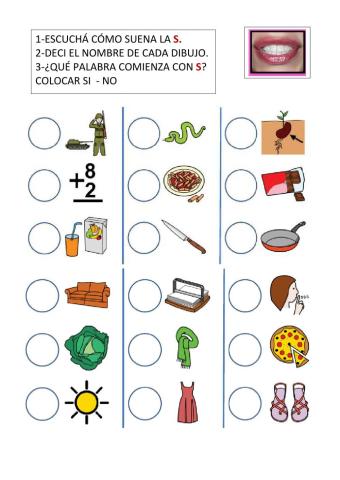 Conciencia Fonológica . Fonema S
